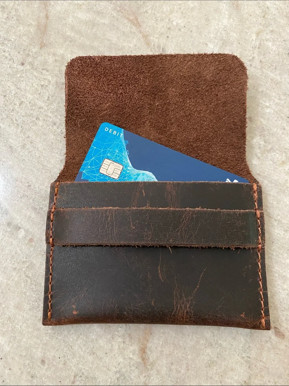 Handmade genuine Leather Wallet | Slim Card Holder for men or women